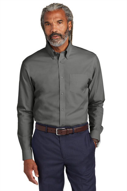 NEW STRAYER Brooks Brothers® Tall Wrinkle-Free Stretch Pinpoint Shirt - Deep Black