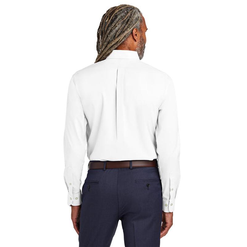 NEW STRAYER Brooks Brothers® Tall Wrinkle-Free Stretch Pinpoint Shirt - White