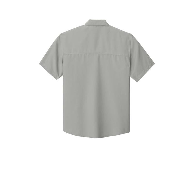 NEW STRAYER Port Authority® Short Sleeve UV Dockside Shirt - Gusty Grey