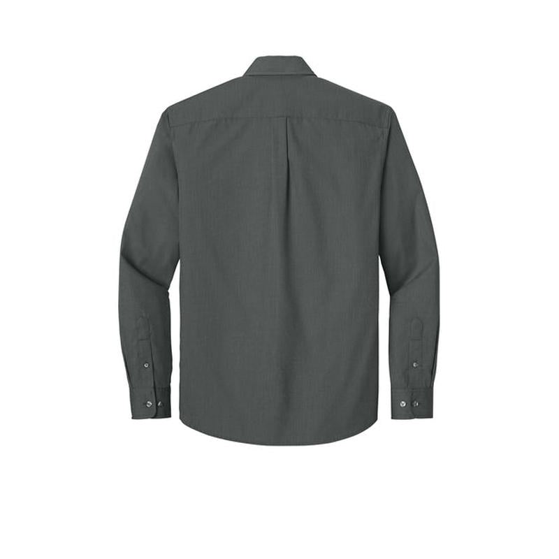 NEW STRAYER Port Authority® Long Sleeve Nailhead Easy Care Shirt - Deep Black