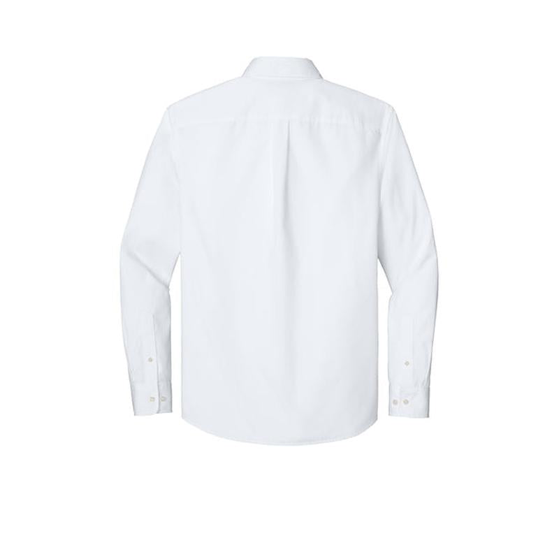NEW STRAYER Port Authority® Long Sleeve Nailhead Easy Care Shirt - White