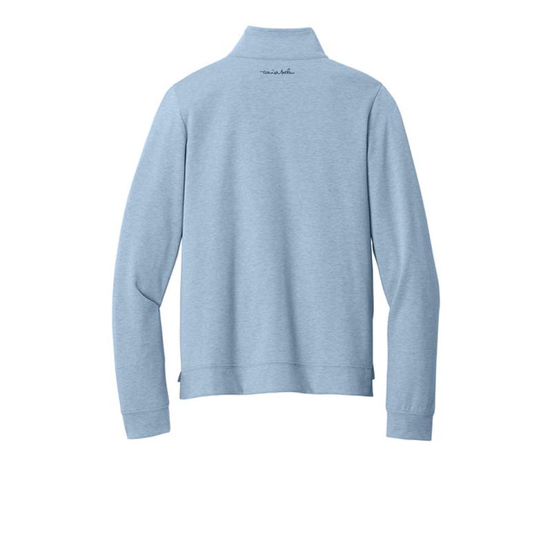 NEW STRAYER TravisMathew Women’s Coveside 1/2-Zip - Light Blue Heather