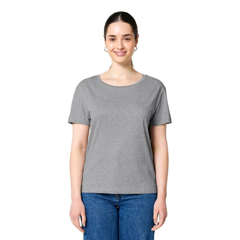 NEW STRAYER Stanley/Stella Women’s Stella Serena Scoop Neck Tee - Heather Grey
