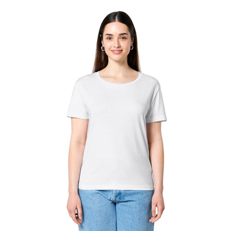 NEW STRAYER Stanley/Stella Women’s Stella Serena Scoop Neck Tee - White