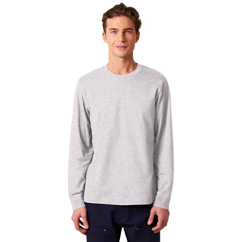 NEW STRAYER Stanley/Stella Unisex Creator 2.0 Long Sleeve Tee - Cool Heather Grey