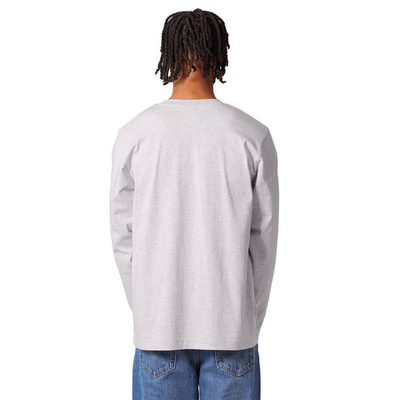 NEW STRAYER Stanley/Stella Unisex Freestyler Heavyweight Long Sleeve Tee - Cool Heather Grey
