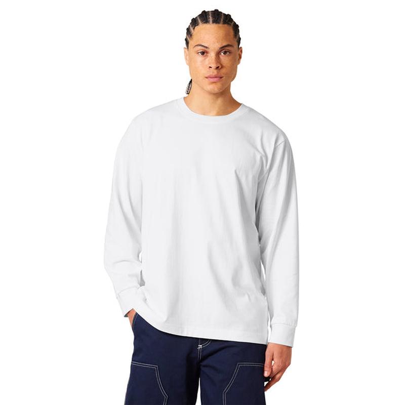NEW STRAYER Stanley/Stella Unisex Freestyler Heavyweight Long Sleeve Tee - White