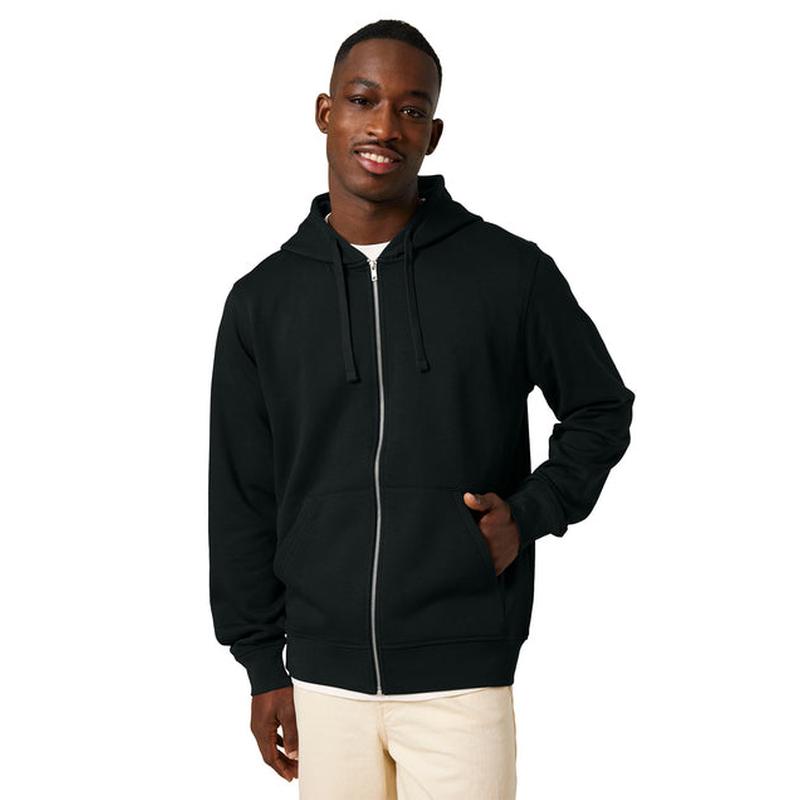 NEW Strayer Stanley/Stella Unisex Mixer Full-Zip Hooded Sweatshirt - Black