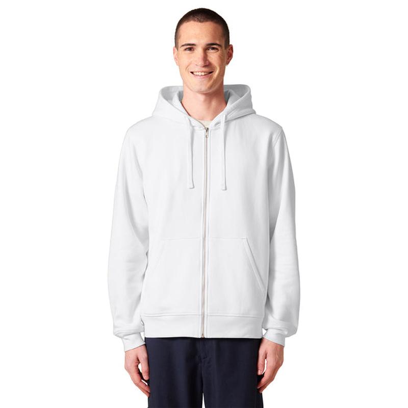 NEW Strayer Stanley/Stella Unisex Mixer Full-Zip Hooded Sweatshirt - White