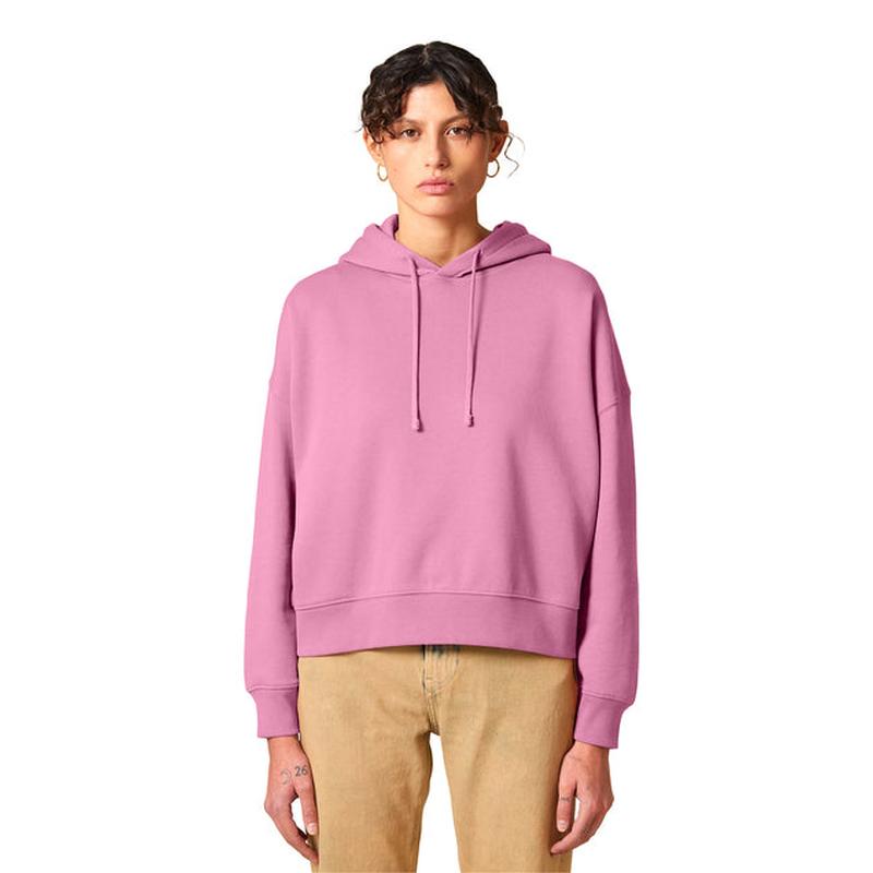 NEW STRAYER Stanley/Stella Women’s Stella Nora Hooded Sweatshirt - Bubble Pink