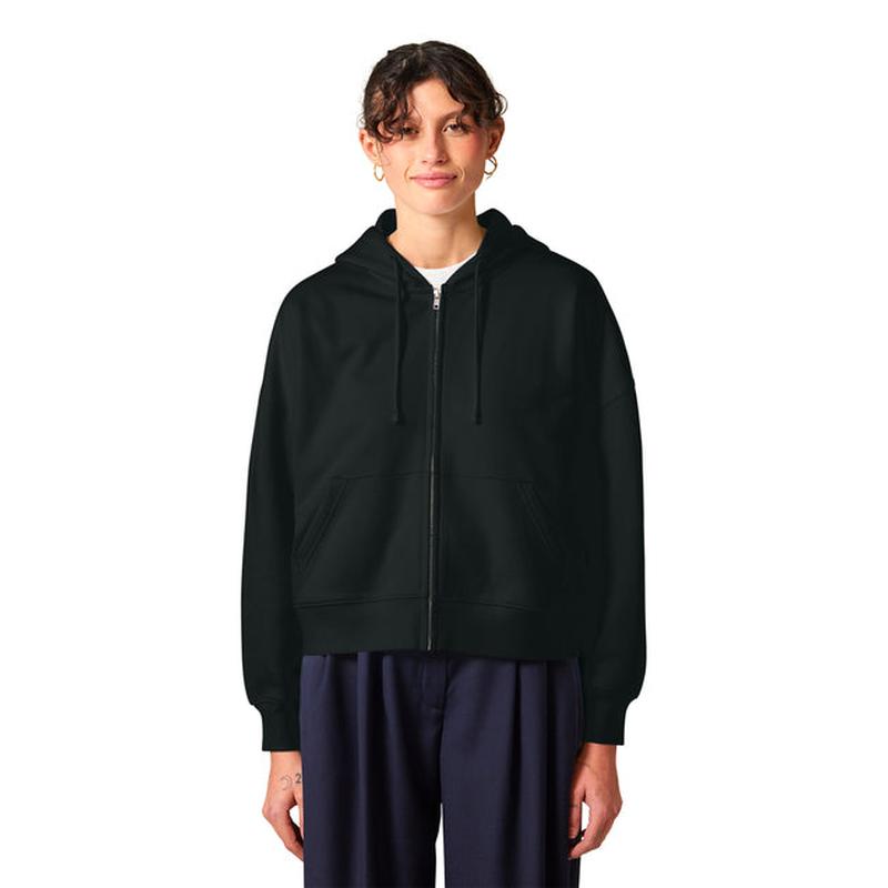 NEW STRAYER Stanley/Stella Women’s Stella Ida Full-Zip Hooded Sweatshirt - Black
