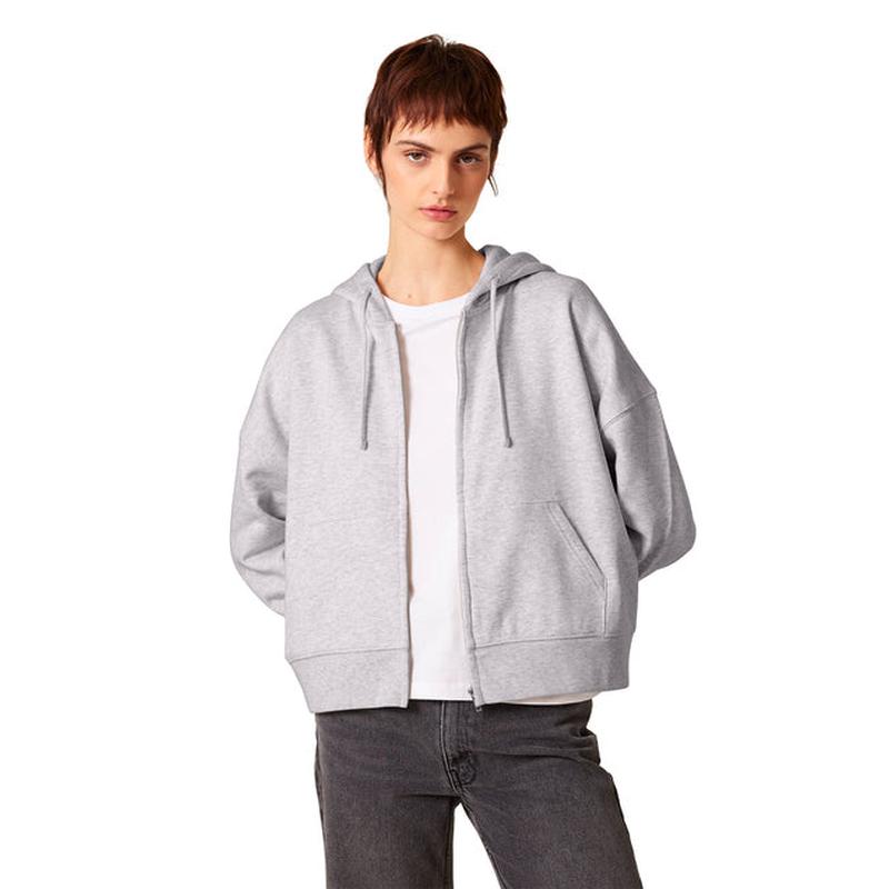 NEW STRAYER Stanley/Stella Women’s Stella Ida Full-Zip Hooded Sweatshirt - Cool Heather Grey