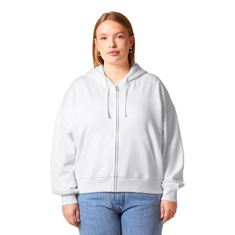 NEW STRAYER Stanley/Stella Women’s Stella Ida Full-Zip Hooded Sweatshirt - White