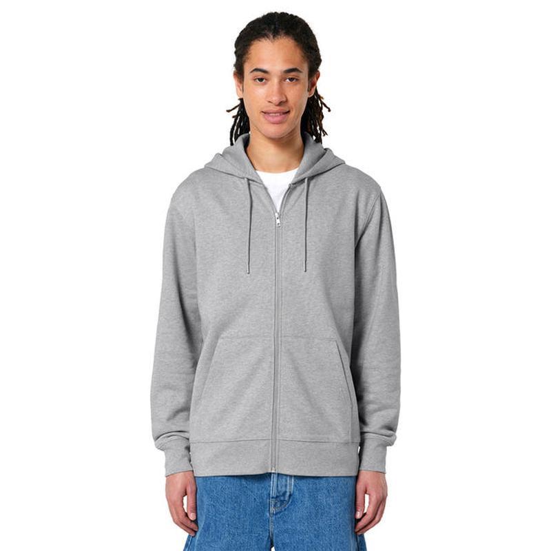 NEW Strayer Stanley/Stella Unisex Cultivator 2.0 Full-Zip Hooded Sweatshirt - Heather Grey