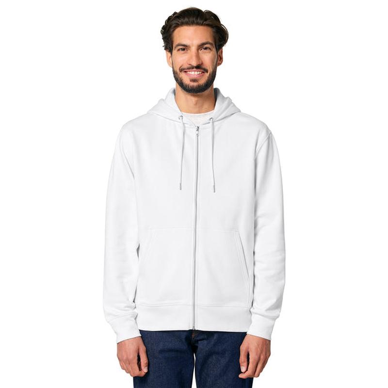 NEW Strayer Stanley/Stella Unisex Cultivator 2.0 Full-Zip Hooded Sweatshirt - White