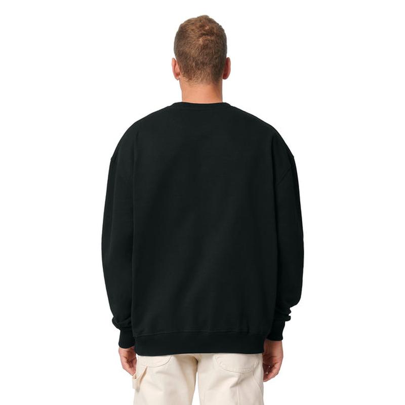 NEW STRAYER Stanley/Stella Unisex Ledger Dry Crewneck Sweatshirt - Black