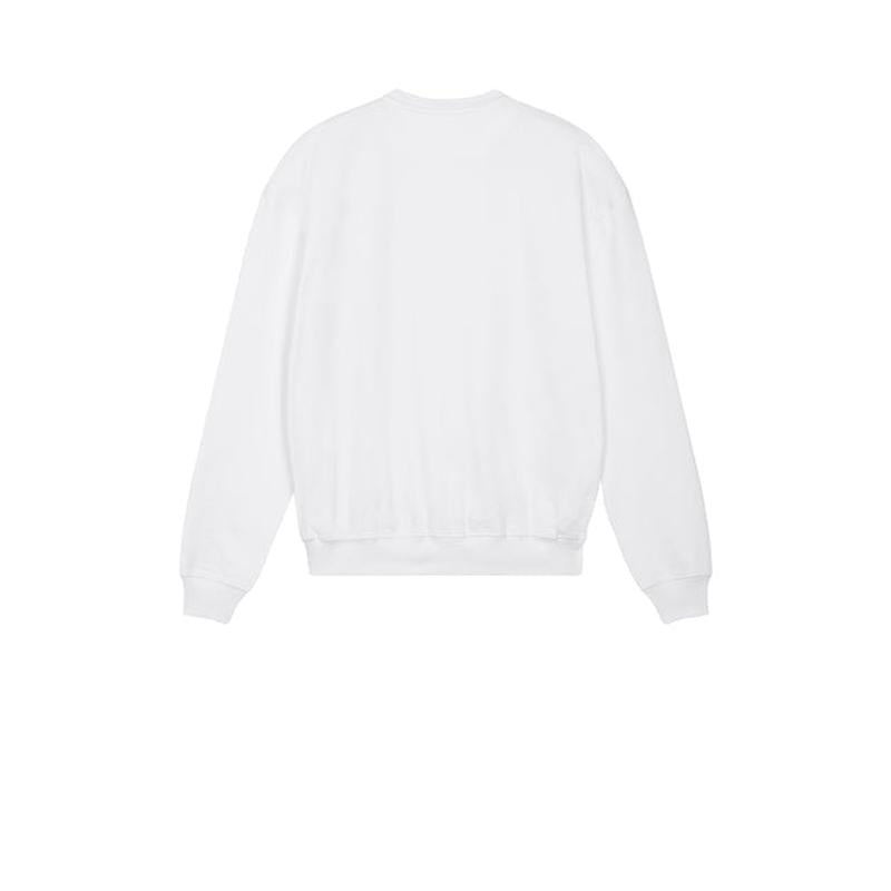 NEW STRAYER Stanley/Stella Unisex Ledger Dry Crewneck Sweatshirt - White
