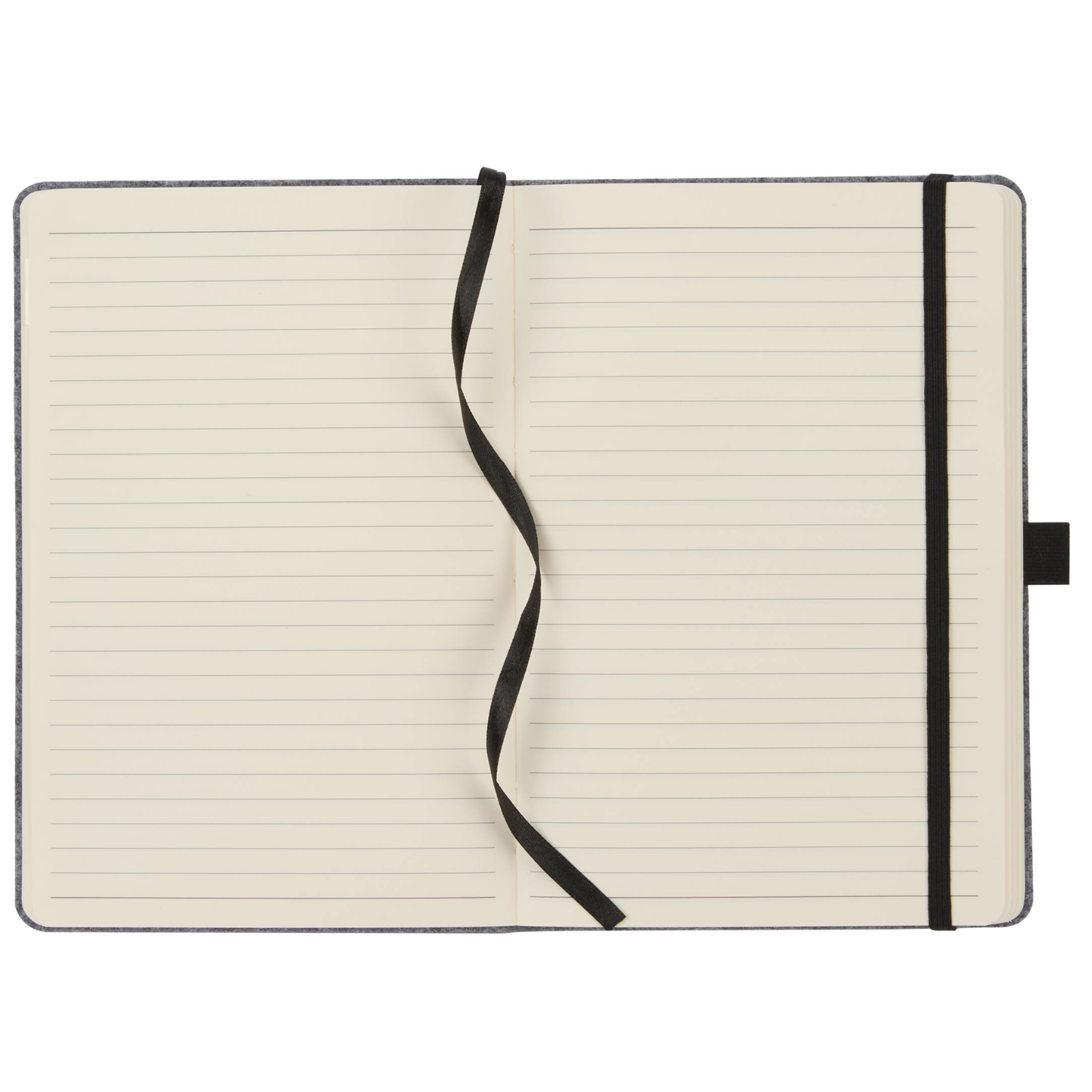 STRAYER THE GOODS™ Recycled Felt 8" x 5.5" Bound Notebook - Grey