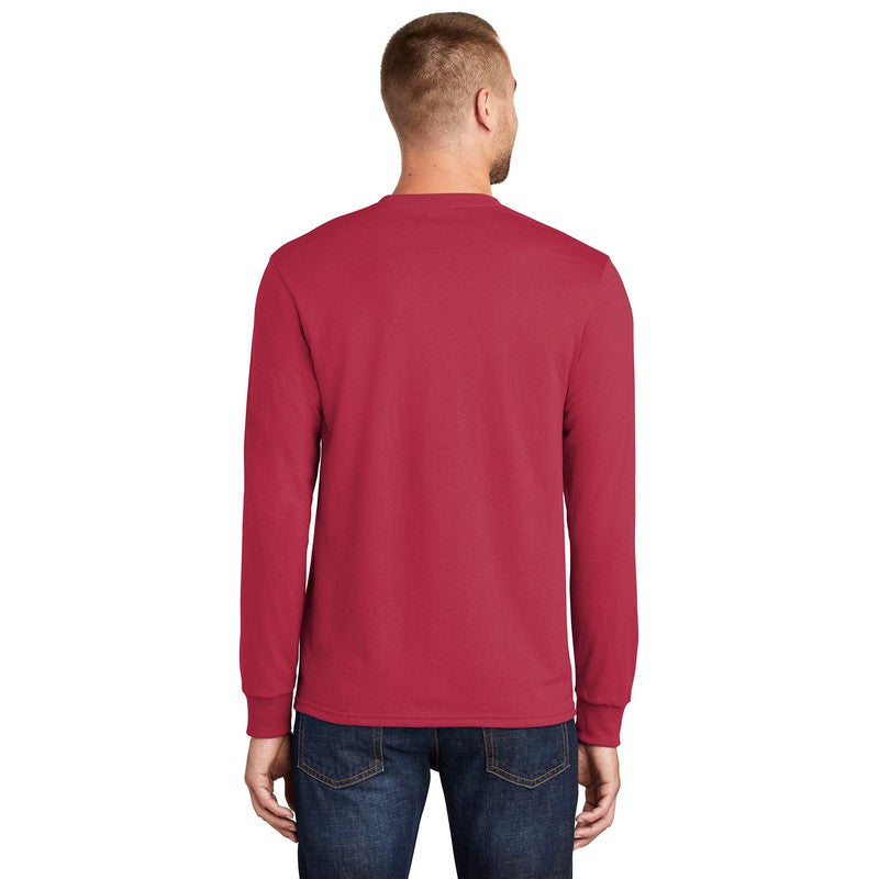 NEW STRAYER Port & Company® - Long Sleeve Core Blend Tee-RED