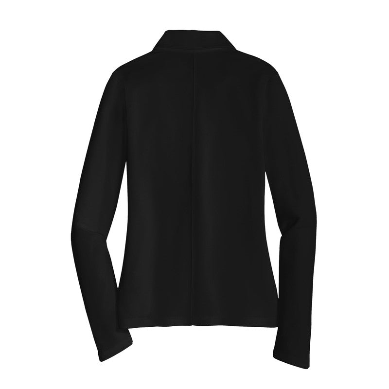 STRAYER Nike Ladies Long Sleeve Dri-FIT Stretch Tech Polo - BLACK