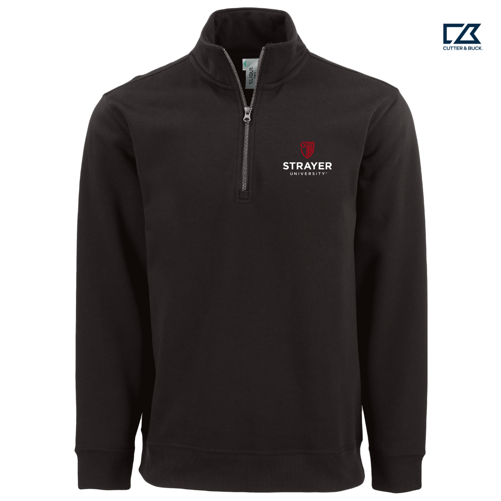 STRAYER Clique Drive Recycled Unisex Quarter Zip Sweatshirt - Black
