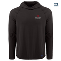 STRAYER Cutter & Buck Prospect Recycled Featherlight Stretch Mens Hooded Pullover - Black