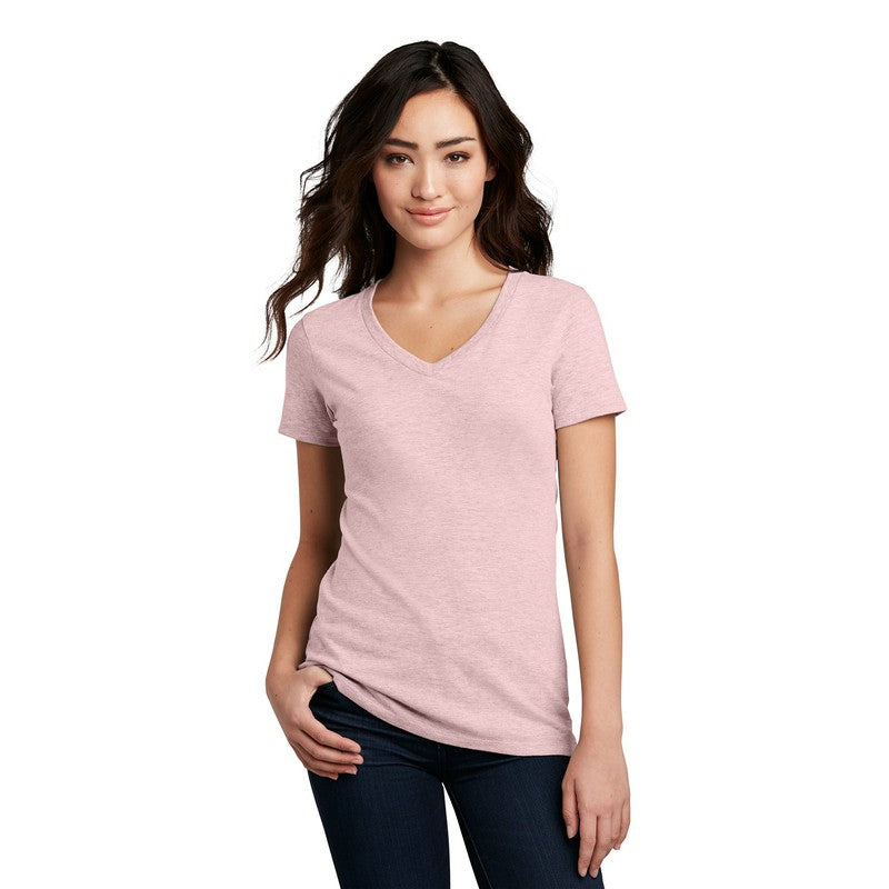 NEW STRAYER District ® Women’s Perfect Blend ® V-Neck Tee-Heathered Lavender