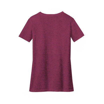 NEW STRAYER District ® Women’s Perfect Blend ® V-Neck Tee-Raspberry Fleck