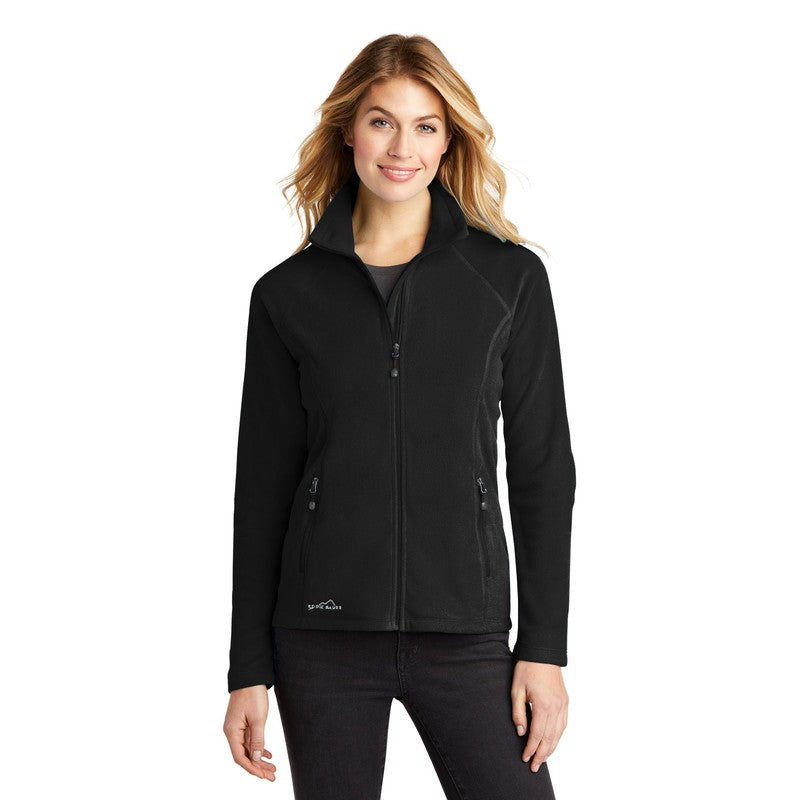 STRAYER Eddie Bauer® Ladies Full-Zip Microfleece Jacket - BLACK