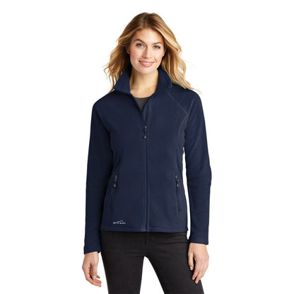 NEW STRAYER Eddie Bauer® Ladies Full-Zip Microfleece Jacket - NAVY