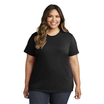 NEW STRAYER Port & Company®  LADIES Core Blend Tee-Jet Black