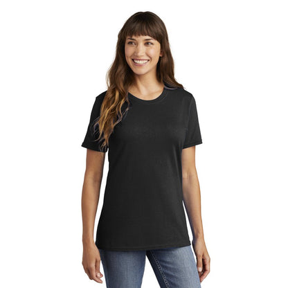 NEW STRAYER Port & Company®  LADIES Core Blend Tee-Jet Black