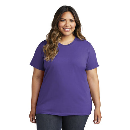 NEW STRAYER Port & Company®  LADIES Core Blend Tee-Purple