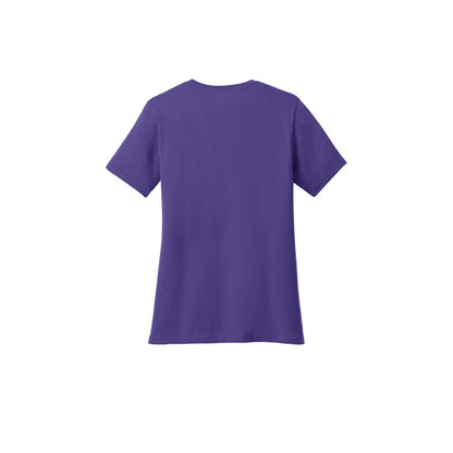 NEW STRAYER Port & Company®  LADIES Core Blend Tee-Purple