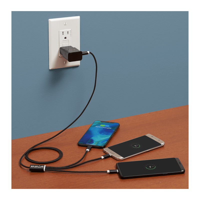 STRAYER Realm 3-in-1 Long Charging Cable - Black