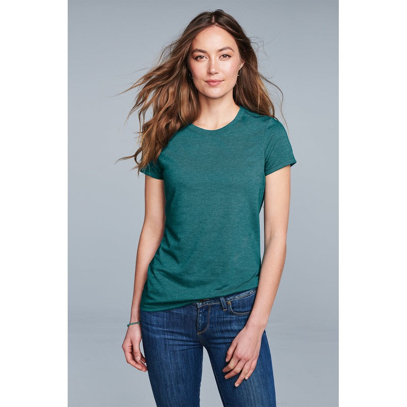 NEW STRAYER District ® Women’s Perfect Tri ® Tee-Heathered Teal