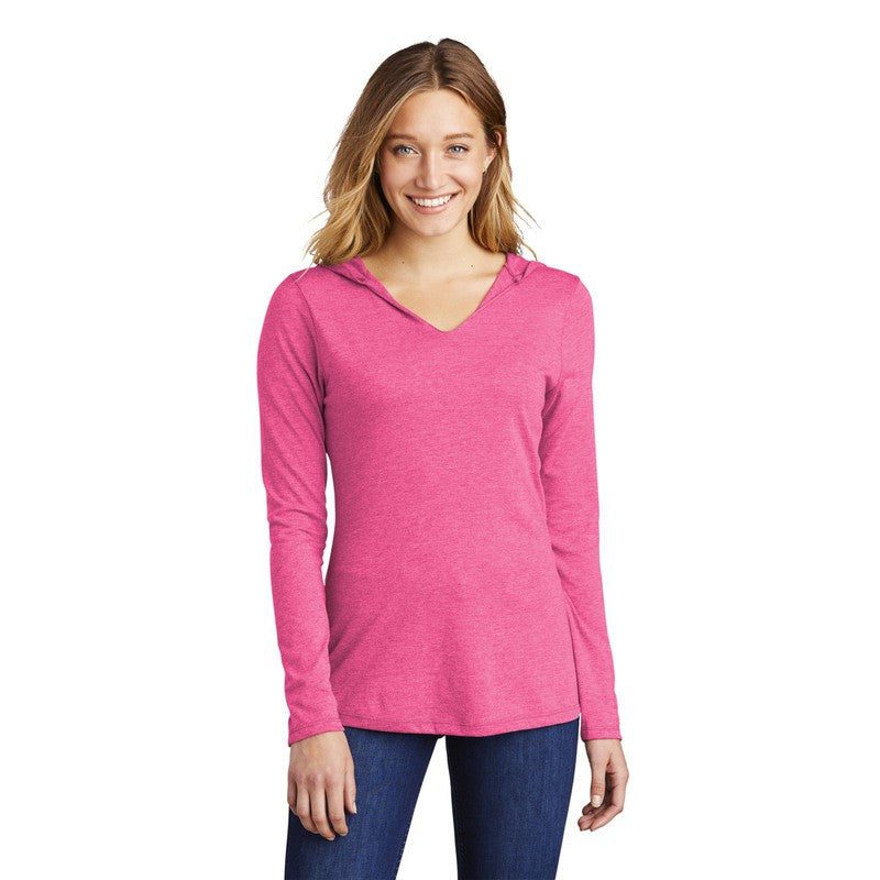 NEW STRAYER District ® Women’s Perfect Tri ® Long Sleeve Hoodie - Fuchsia Frost