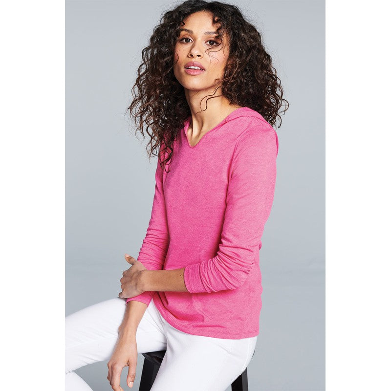 STRAYER District ® Women’s Perfect Tri ® Long Sleeve Hoodie - Fuchsia Frost