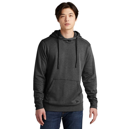 NEW STRAYER New Era® Tri-Blend Fleece Pullover Hoodie- Black Heather