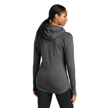 NEW STRAYER New Era® Ladies Tri-Blend Fleece Pullover Hoodie- Black Heather