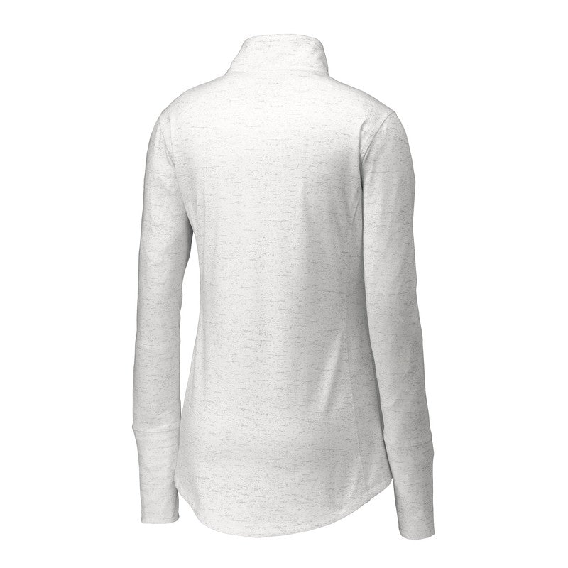 STRAYER Sport-Tek ® Ladies Sport-Wick ® Stretch Reflective Heather 1/2-Zip Pullover - White