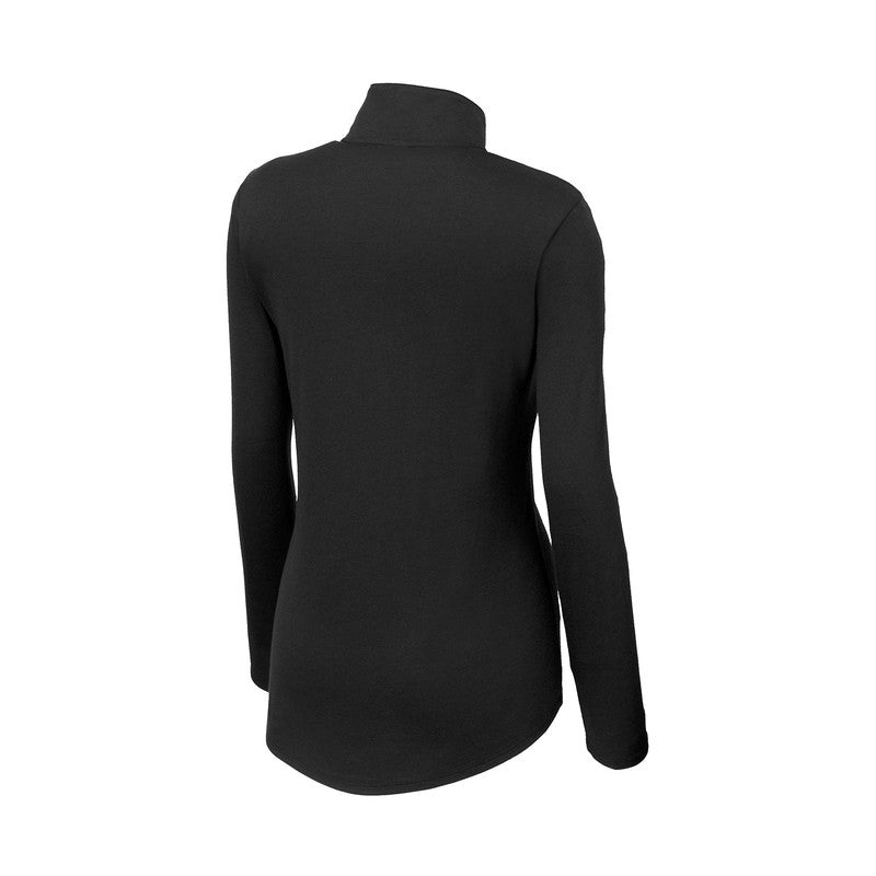 STRAYER Sport-Tek ® Ladies PosiCharge ® Tri-Blend Wicking 1/4-Zip Pullover - Black Triad Solid
