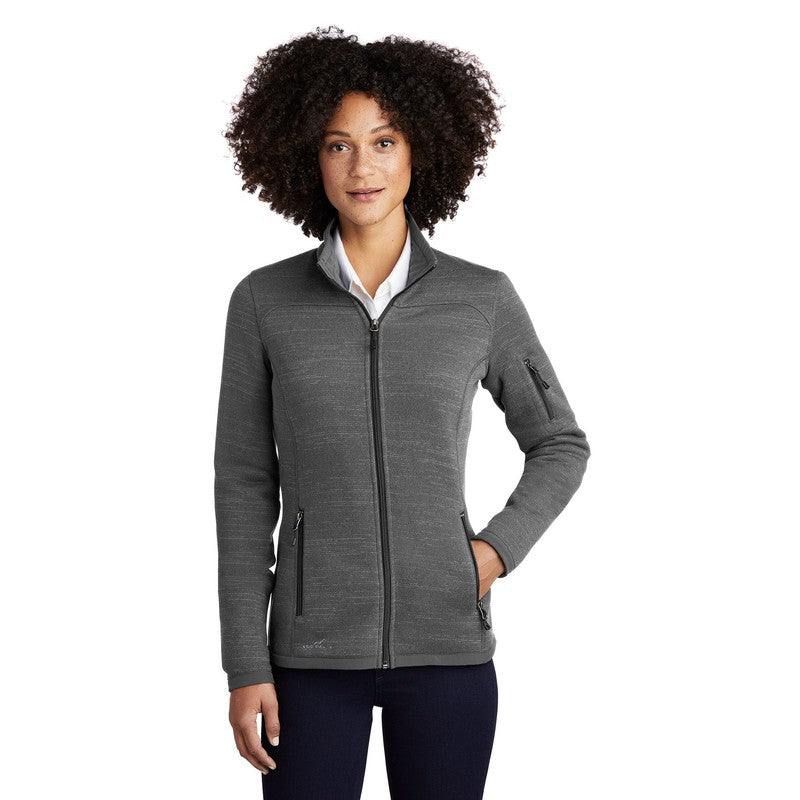NEW STRAYER Eddie Bauer ® Ladies Sweater Fleece Full-Zip- Dark Grey Heather