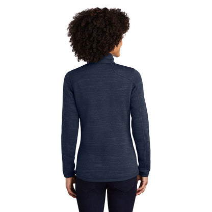 NEW STRAYER Eddie Bauer ® Ladies Sweater Fleece Full-Zip- River Blue Navy Heather