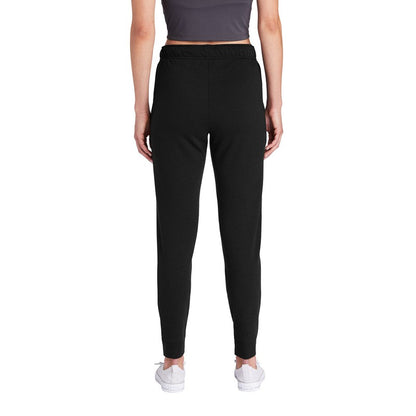 NEW STRAYER Sport-Tek ® Ladies PosiCharge ® Tri-Blend Wicking Fleece Jogger-Black Triad Solid