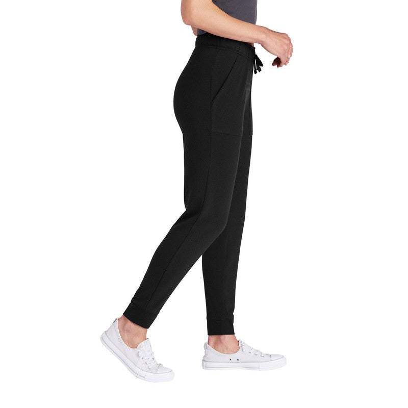 STRAYER Sport-Tek ® Ladies PosiCharge ® Tri-Blend Wicking Fleece Jogger-Black Triad Solid