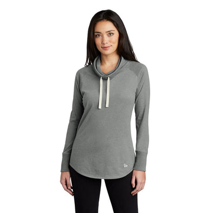 NEW STRAYER New Era ® Ladies Sueded Cotton Blend Cowl Tee - Shadow Grey Heather