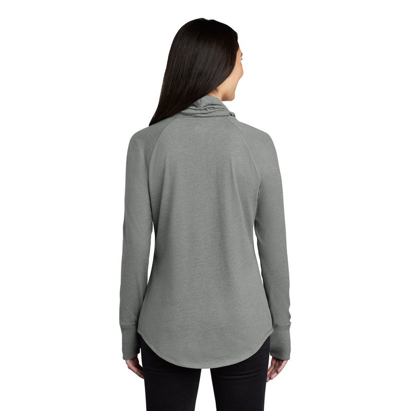STRAYER New Era ® Ladies Sueded Cotton Blend Cowl Tee - Shadow Grey Heather