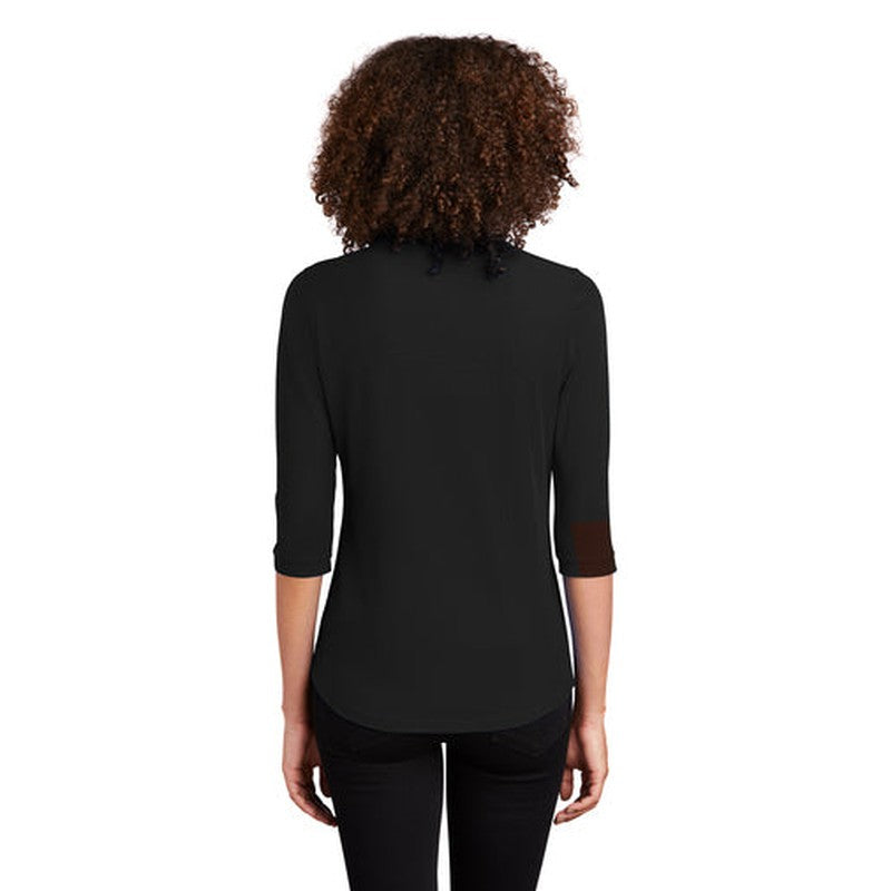 STRAYER HONORS - OGIO ® Ladies Jewel Henley - Blacktop