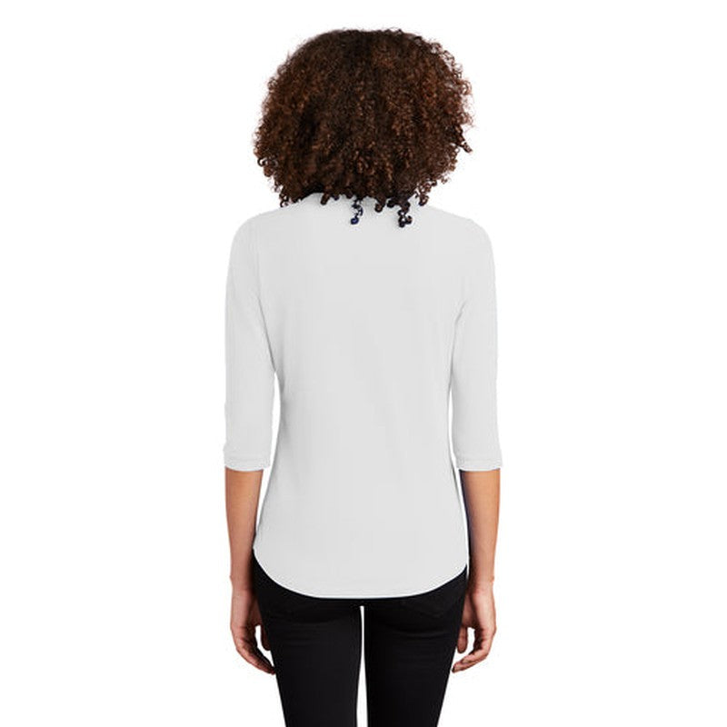 STRAYER HONORS - OGIO ® Ladies Jewel Henley - Bright White